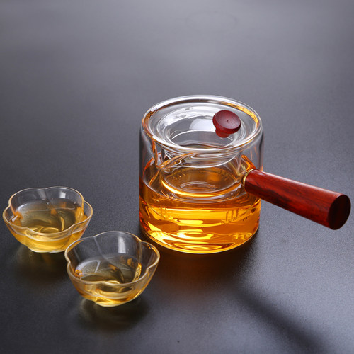 如兰雨茗高硼硅玻璃侧把茶壶