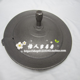 纯铸铁无图层韩式锅盖烧烤盘铁板烧烤肉牛排烤锅烤炉特大45cm