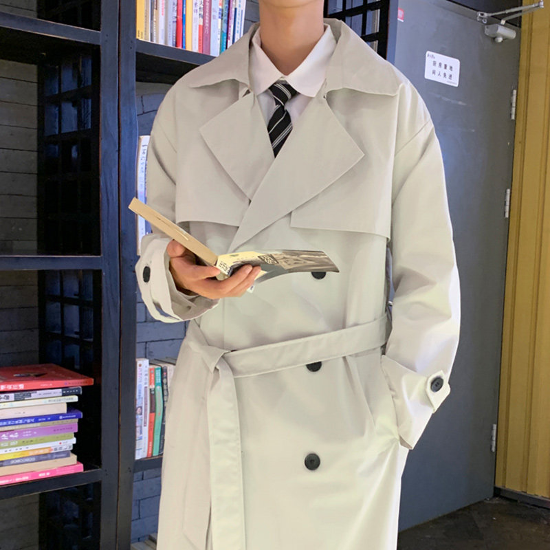 SHELBYS SEVEN DEADLY SINS TRENCH COAT MENS MID-LENGTH GERMAN CTHULHU COAT BALMACKEN CLERICAL COAT SPRING AND AUTUMN