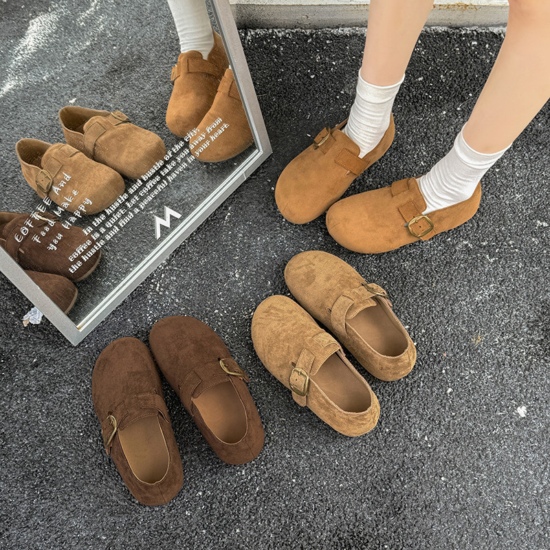 大码女鞋41到43胖脚宽肥复古全包勃肯鞋女网红平底软底懒人乐福鞋,女鞋,勃肯鞋/软木鞋,淘宝优惠券,粉丝福利购,淘宝优惠卷