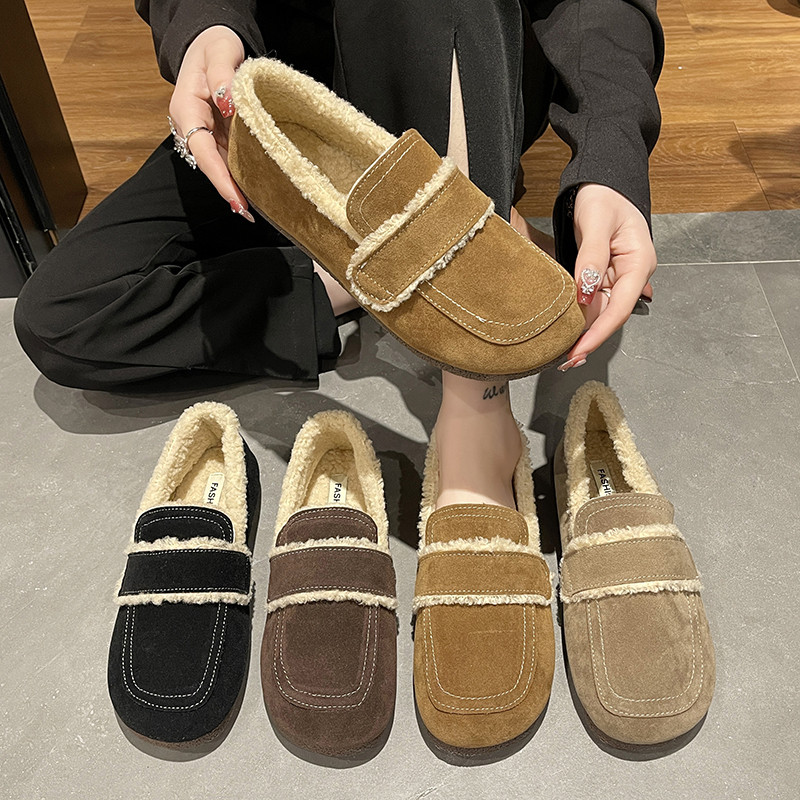 加绒孕妇棉鞋女冬季平底休闲豆豆鞋大码41一43加肥加宽脚浮肿外穿,女鞋,乐福鞋（豆豆鞋）,淘宝优惠券,粉丝福利购,淘宝优惠卷