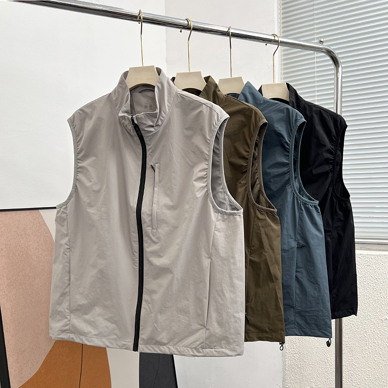 男女情侣款山系户外防风防水运动背心马甲秋冬新款立领休闲外套