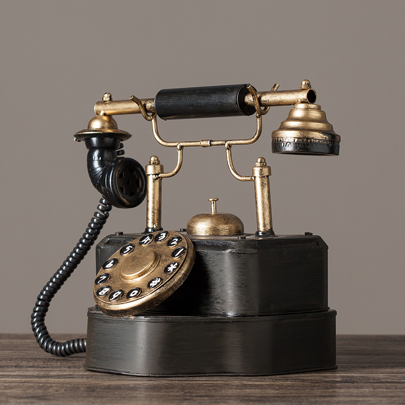 复古老式电话机模型小摆件80年代怀旧物件家居装饰品摄影民国道具