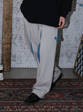 APOGE3阿保机 美式高街直筒卫裤男潮牌春秋宽松运动女休闲长裤子