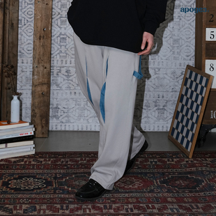 男潮牌春秋宽松运动女休闲长裤 高街直筒卫裤 子 美式 APOGE3阿保机