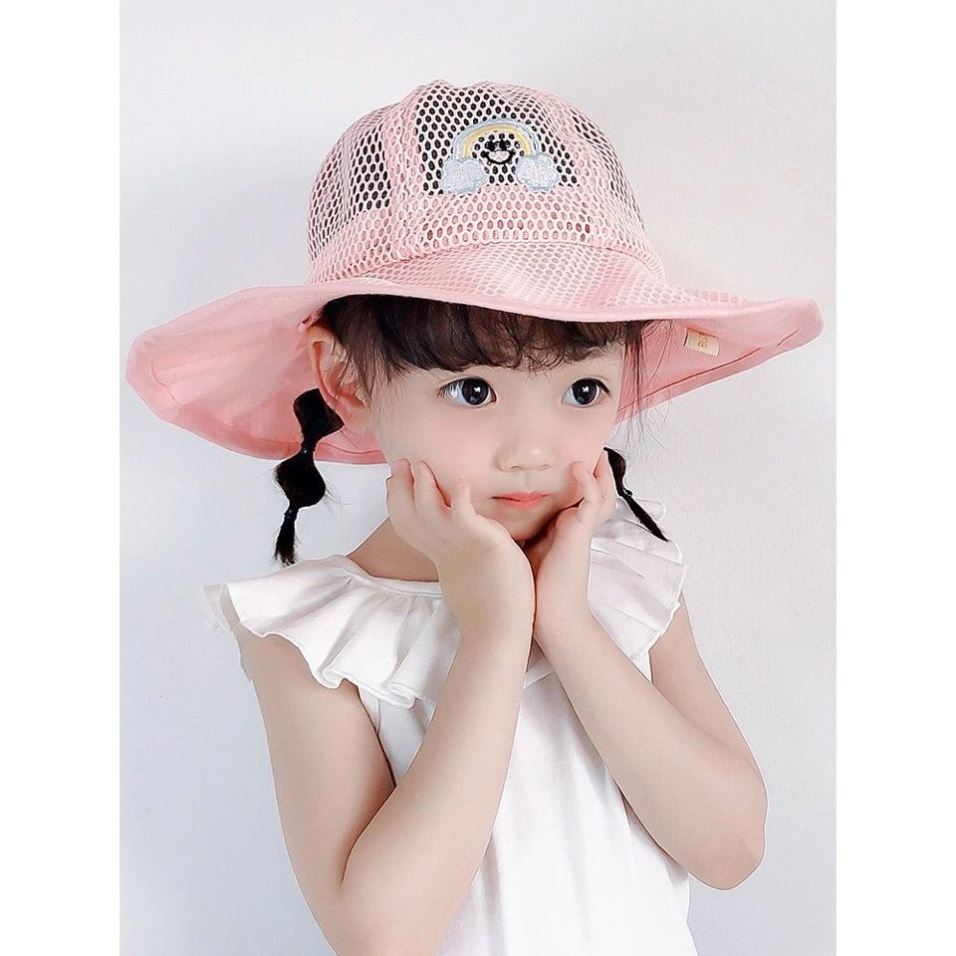 25新款宝宝帽子遮阳春秋儿童帽大檐太阳帽男女童渔夫帽透气全网眼