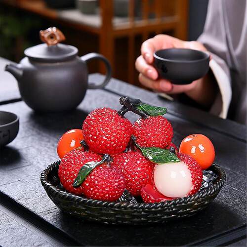 荔枝变色茶宠摆件精品可养大吉大荔茶玩茶台茶桌茶具配件创意装饰