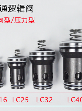 插装二通逻辑阀液压配件LCV/LD 16 25 32 40通径方向压力阀插件