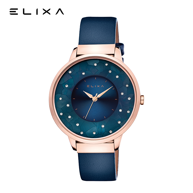 Elixa星空女表ck简约名牌大表盘时装表 瑞士小众品牌正品手表女