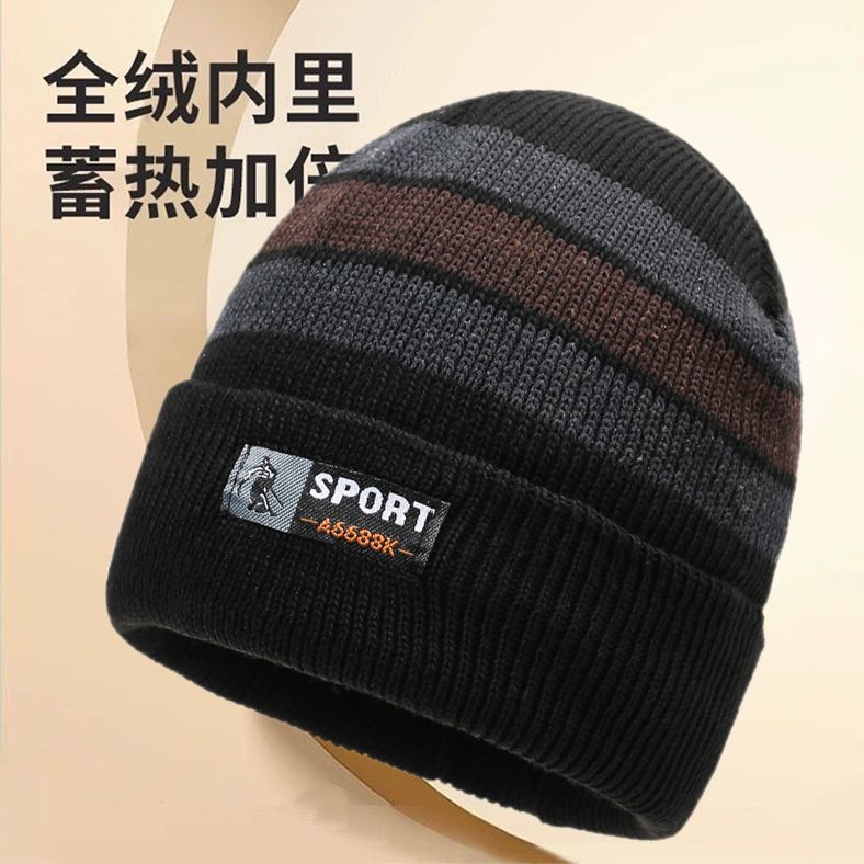 冬季棉帽毛线帽加绒加厚