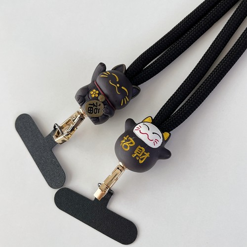 招财猫斜挎绳时尚户外便携
