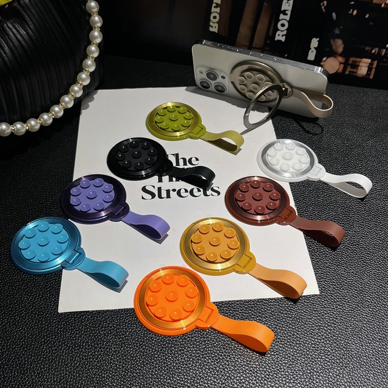 粘贴吸盘式手机支架吸附厨房浴室玻璃平面墙面卫生间镜子手提手拎手带