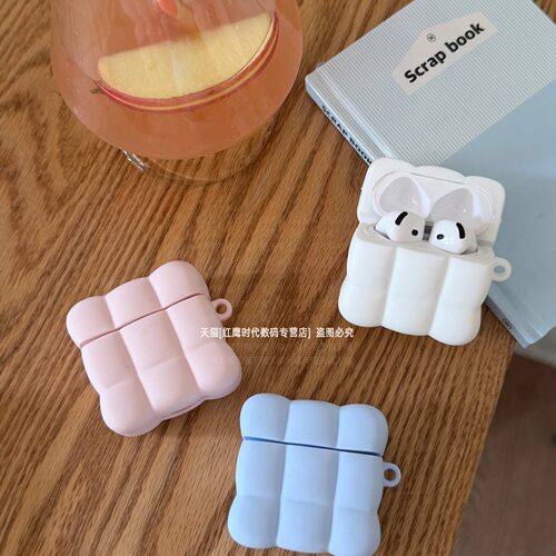 ins奶呼呼泡芙立体硅胶防摔壳