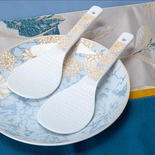 美好时光漫步饭勺清雅名媛陶瓷米饭铲景德镇瓷器盛饭勺子电饭煲用