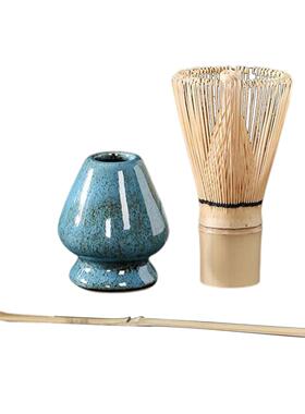 Matcha tools set窑变茶筅3件套日式抹茶茶具百本立宋代点茶工具