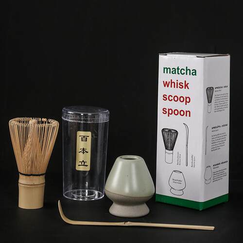 日式手工竹制抹茶工具三件套礼盒