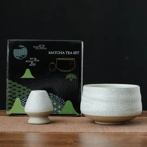 日式抹茶陶瓷茶筅立碗套装