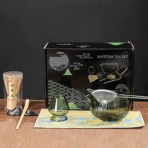 日式玻璃抹茶茶具套装含彩盒