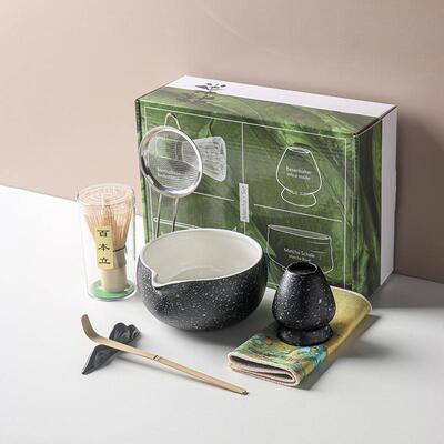日式百本立抹茶工具筅礼盒套装