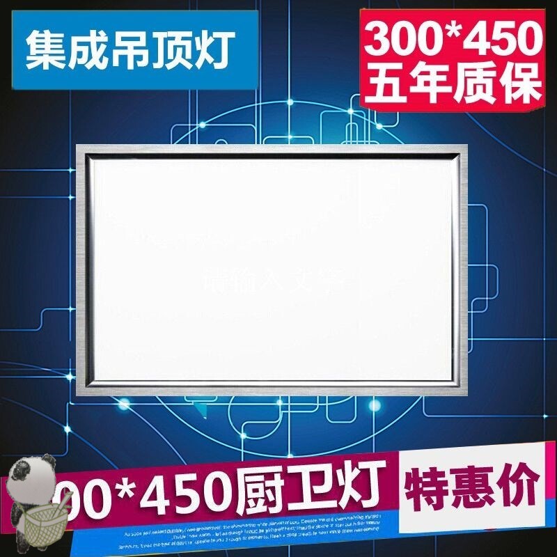 天花板灯300X450集成吊顶LED平板灯 嵌入式厨房灯 厨卫灯30X45 矿 家装灯饰光源 平板灯/面板灯 原图主图