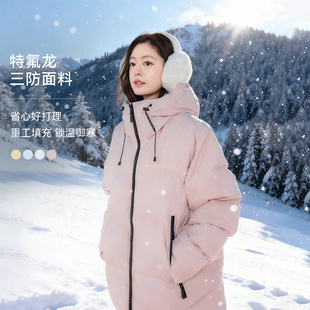 【草莓粉丝专享】LAGOGO雪町日记四色棉服女冬款连帽甜美面包棉衣