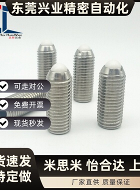 NSZL/NSXL3/4/5/6/8/10/12/16 树脂头球头柱塞 不锈钢波珠螺丝