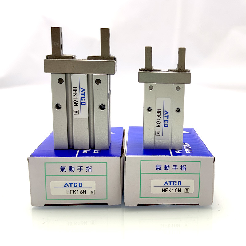 亚德客型通孔手指气缸HFZ HFK-6N 10N 16N 20N 25N32N40N气动夹爪