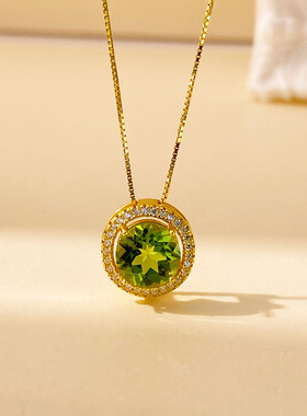 小围锆吊坠空托S925纯银镀18K金项链坠银托圆形4-20mm小众高级感