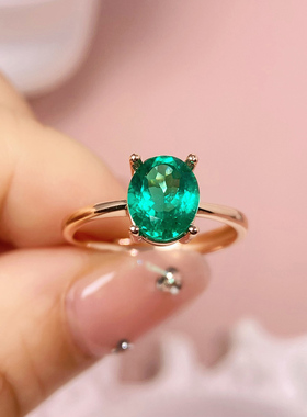 四爪戒指空托S925银纯银镀18K金镶嵌彩宝戒托活口椭圆4*6-15*20mm