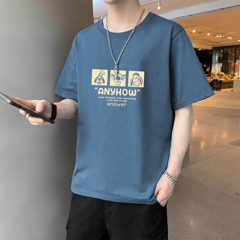 2023夏季新款现货潮流男士圆领印花休闲短袖T恤1210-1-DT187-P10,男装T恤,星座1816-1（原1210-1）