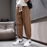 特价跑量春装新款现货2025青年男士纯色束脚裤大码长裤YK102-P13，男装休闲裤，星座1816-1（原1210-1）