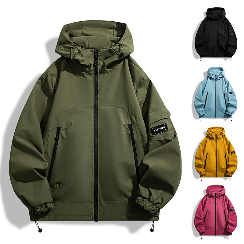 三防冲锋衣秋季大码连帽情侣男冲锋衣户外工装外套登山服789-P40,男装夹克,星座1816-1（原1210-1）