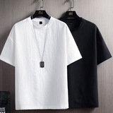 现货跑量主推2025夏季新款青少年纯色圆领大码短袖T恤DT2222-P8，男装T恤，星座1816-1（原1210-1）