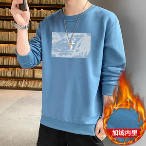 2025秋冬新款潮流男士小鹿印花加绒卫衣大码JR050-P19图片