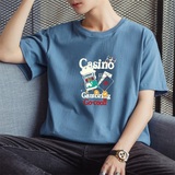 现货主推量大8块2025夏季新款男士大码印花圆领短袖T恤DT176-P10，男装T恤，星座1816-1（原1210-1）