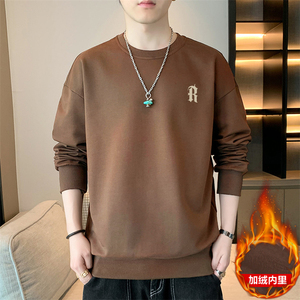 抖音直播现货2025秋冬男士加绒圆领大码套头卫衣 JR179-P19,男装卫衣,星座1816-1（原1210-1）