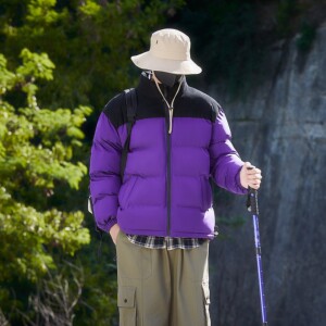 2025冬季情侣棉衣男拼接防风保暖加厚面包服男士外套688-P44图片