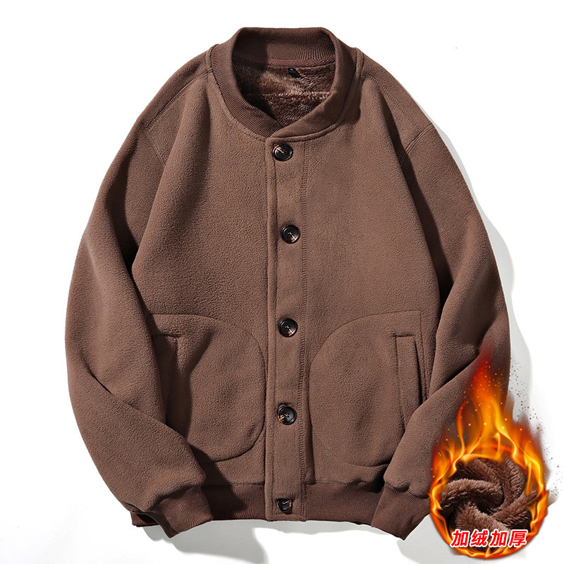 冬季新款开衫卫衣摇粒绒外套男加绒加厚抓绒男士上衣861加绒-P48，女装短外套，星座1816-1（原1210-1）