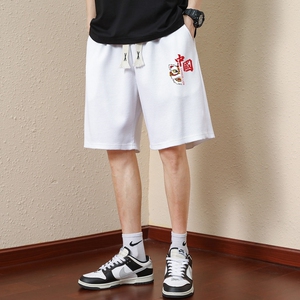 现货主推有差价2025夏季新款男士印花华夫格短裤大码DK710-P15图片