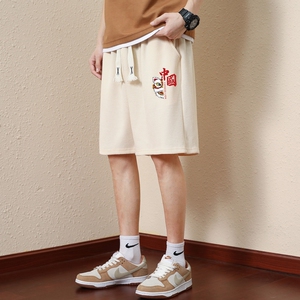 现货主推有差价2025夏季新款男士印花华夫格短裤大码DK710-P15图片