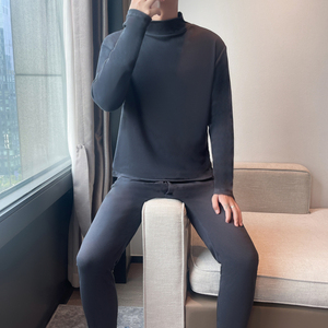 冬季德绒保暖内衣套装男士加绒秋衣秋裤俩件套装纯色打底衫TZ1001图片