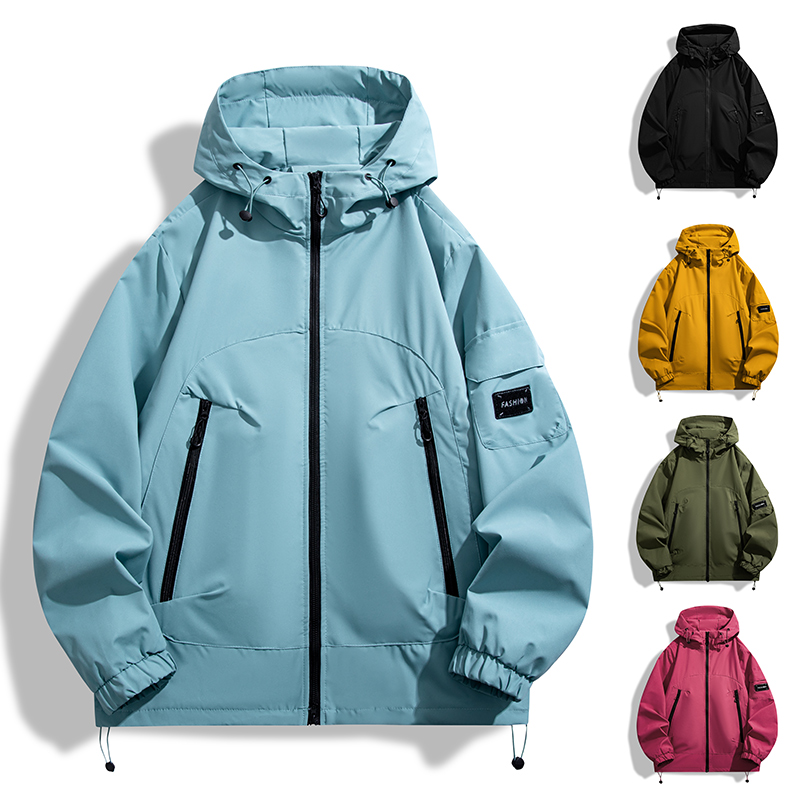 三防冲锋衣秋季大码连帽情侣男冲锋衣户外工装外套登山服789-P40，男装夹克，星座1816-1（原1210-1）