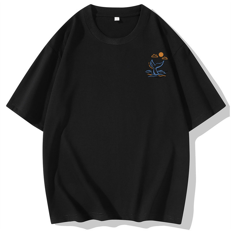 现货主推量大8块2025夏季新款休闲男士印花圆领短袖体恤DT203-P10,男装T恤,星座1816-1（原1210-1）