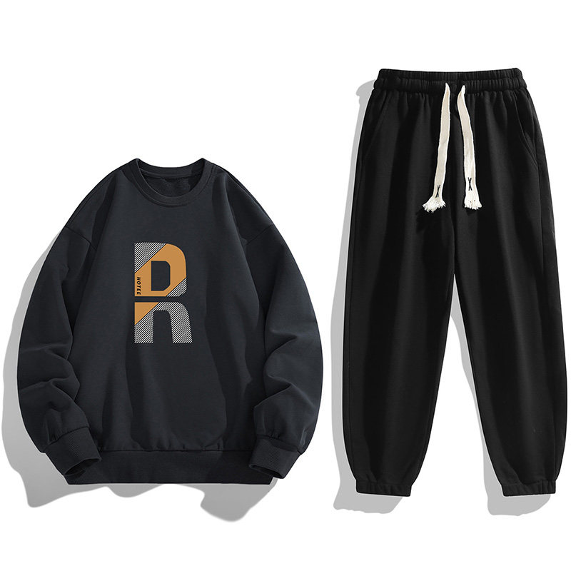 抖音直播现货2025春秋新款可潮流休闲印花卫衣套装TZ8090图片