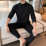冬季德绒保暖内衣套装男士加绒秋衣秋裤俩件套装纯色打底衫TZ1001，男装T恤，星座1816-1（原1210-1）