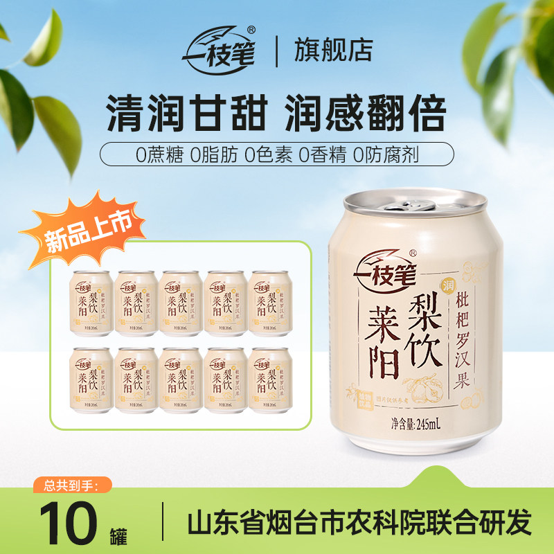 一枝笔枇杷莱阳梨饮礼盒245ml*10罐罗汉果汁植物草本梨汁小瓶饮料