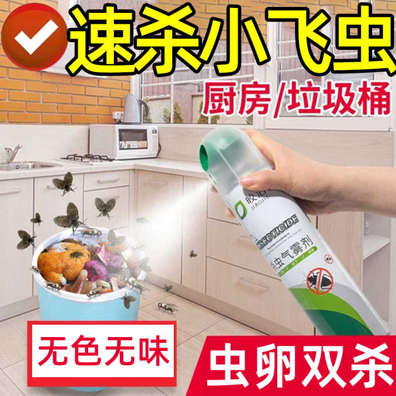 厨房小飞虫垃圾桶室内灭杀神器果蝇杀虫剂防去除夏天除药喷雾专用