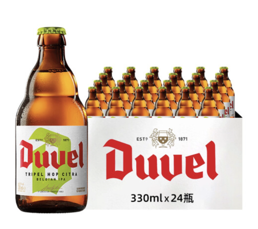 督威(duvel) 三花精酿 啤酒 330mlx24瓶 整箱装