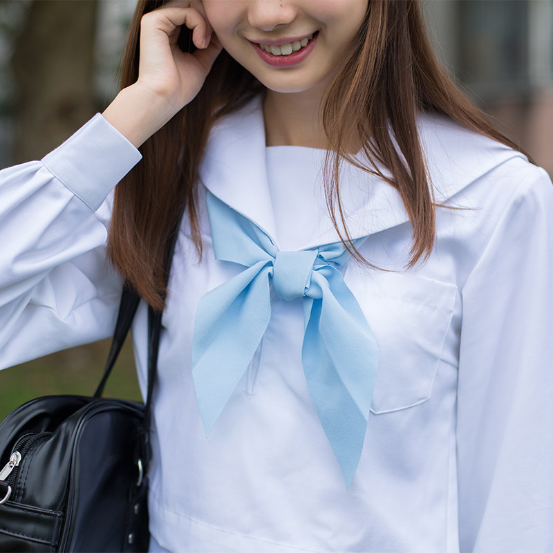恋染家水手服领巾正统日系学生领结纯色免打领带配饰jk制服领带女