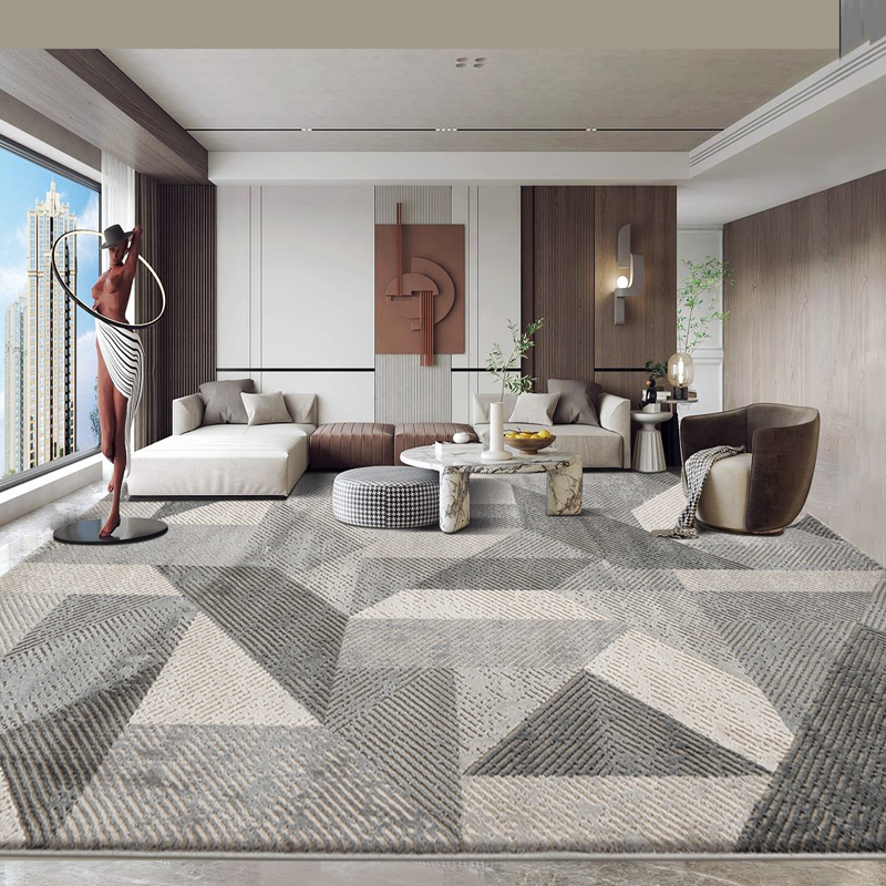 高级灰客厅地毯现代轻奢卧室